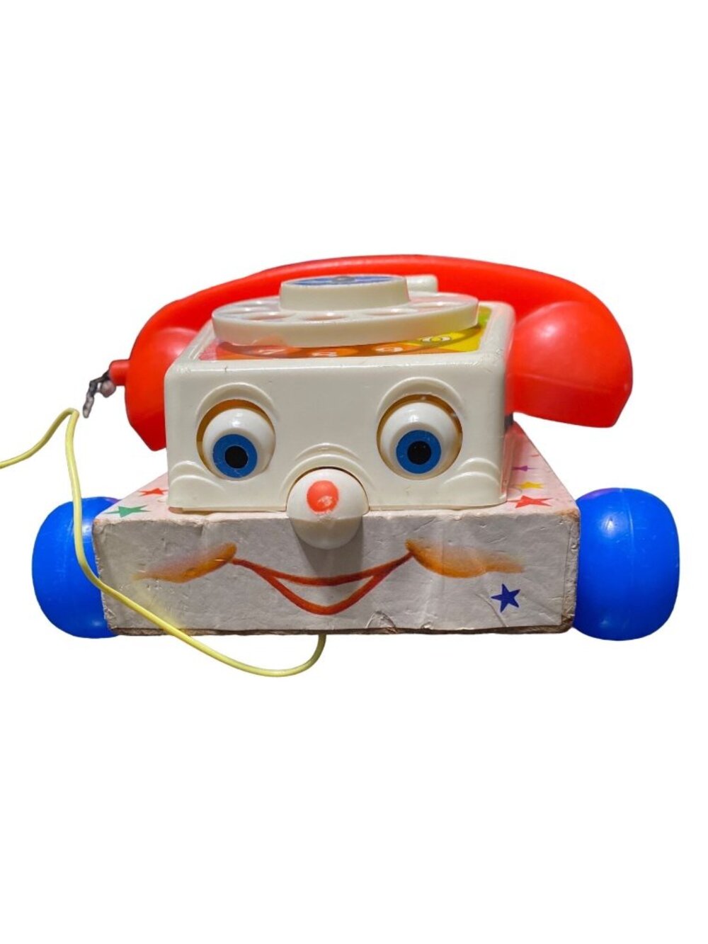 Fisher-Price Chatter Telephone Toy With Blue Wheels & Red Receiver